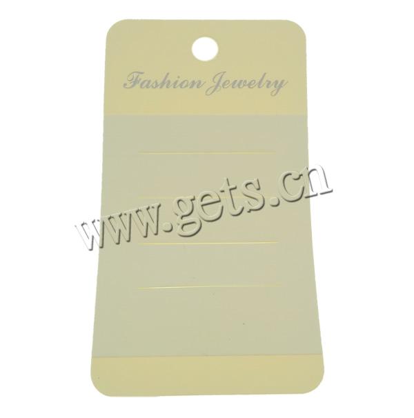 Hair Clip Display Card, Polypropylene(PP), Rectangle, Customized, yellow, 45x82mm, 1000PCs/Bag, Sold By Bag