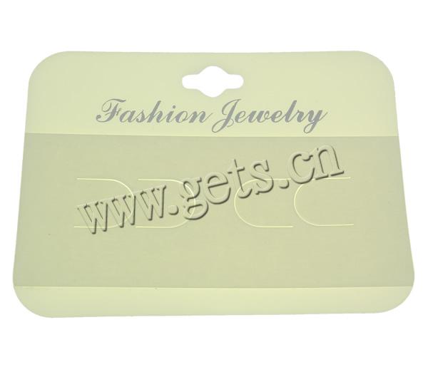 Hair Clip Display Card, Polypropylene(PP), Rectangle, Customized, beige, 97x70mm, 1000PCs/Bag, Sold By Bag
