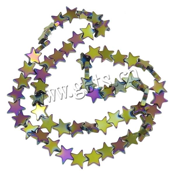 Non Magnetic Hematite Beads, Star, plated, more colors for choice, Hole:Approx 1mm, Length:Approx 15.7 Inch, Sold By Strand