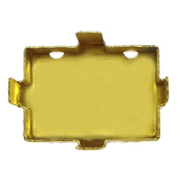 ブラスカボションセッティング, 銅, 長方形, メッキ, 無色 穴:約 1.2mm, 内径:約 売り手 パソコン