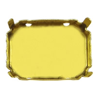 Brass Cabochon Settings, Rectangle, plated Approx 1.2mm, Inner Approx 