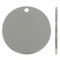 Кулон тег из нержавеющей стали, нержавеющая сталь, Плоская круглая форма, больше размеров для выбора, оригинальный цвет, отверстие:Приблизительно 3mm, продается PC