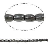 Бусины из магнитного гематита, гематит, Овальная форма, разные стили для выбора, черный отверстие:Приблизительно 0.6mm, длина:16 дюймовый, 67ПК/Strand, продается Strand