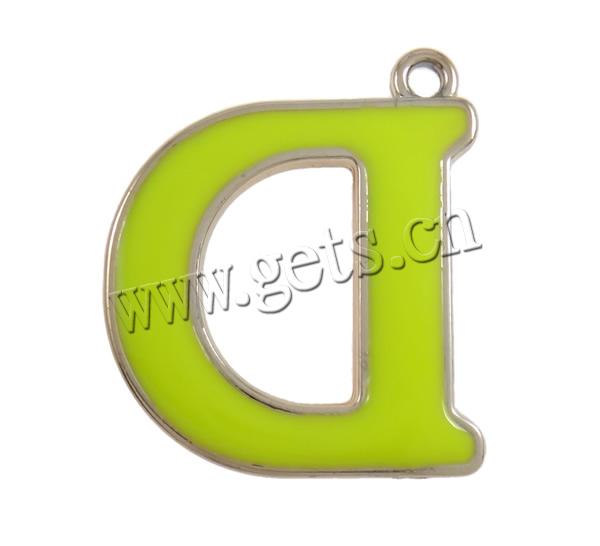 Enamel Acrylic Pendants, Letter D, UV plating, more colors for choice, Sold By PC