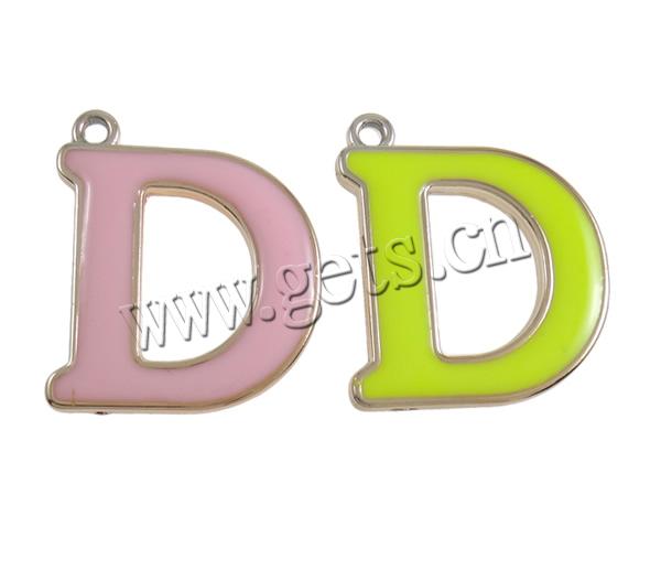 Enamel Acrylic Pendants, Letter D, UV plating, more colors for choice, Sold By PC