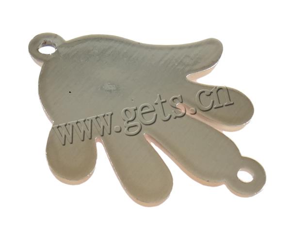 Emaille Acryl Connector, Hand, UV plattiert, 1/1-Schleife, keine, 33x40x3mm, Bohrung:ca. 2mm, verkauft von PC