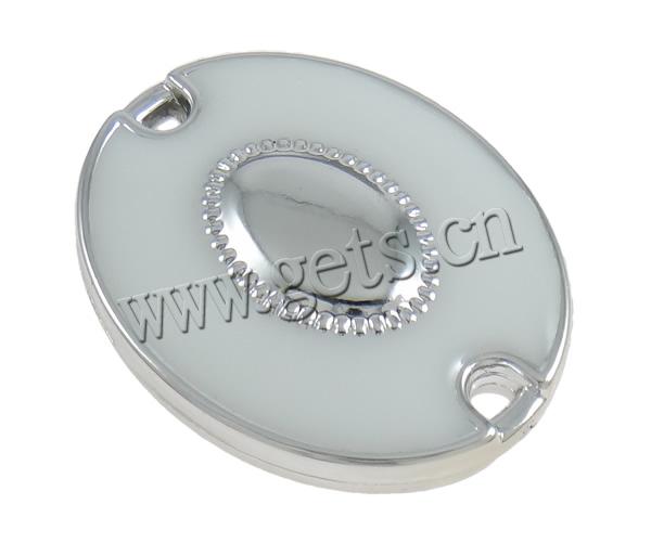 Enamel Acrylic Connector, Flat Oval, UV plating, 1/1 loop, more colors for choice, 28x35x8mm, Hole:Approx 3x2mm, Sold By PC