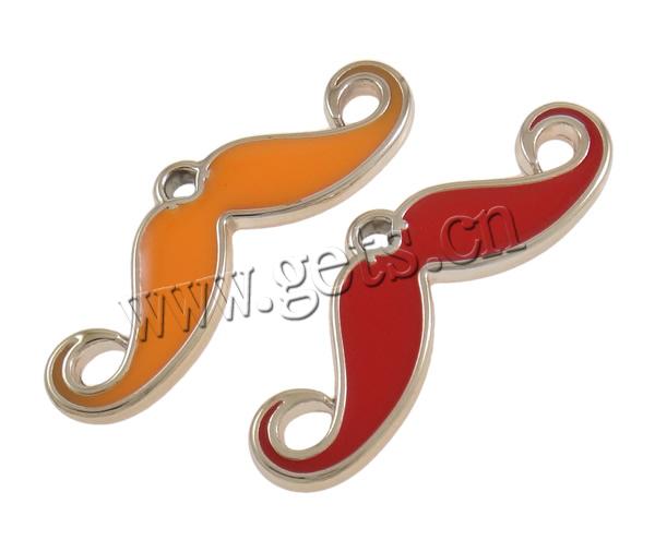 Enamel Acrylic Pendants, Mustache, UV plating, more colors for choice, 46x15x4mm, Hole:Approx 3mm, Sold By PC
