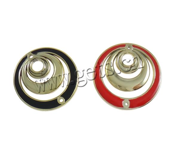 Enamel Acrylic Connector, Coin, UV plating, 1/1 loop, more colors for choice, 34x3mm, Hole:Approx 2mm, Sold By PC