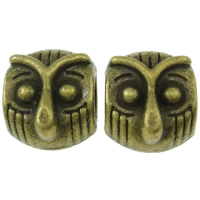 Zinc Alloy European Beads, Owl, plated Approx 4.5mm, Approx 