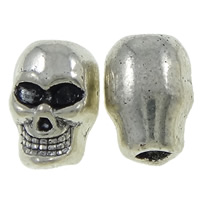 Zinc Alloy Jewelry Beads, Skull, plated Approx 3mm, Approx 