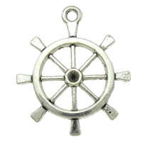 Zinc Alloy Pendant Rhinestone Setting, Ship Wheel, plated cadmium free Approx 1.5mm 