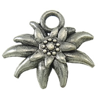 Zinc Alloy Flower Pendants, plated Approx 3mm, Approx 
