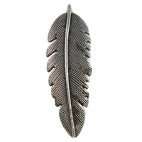 Zinc Alloy Feather Pendants, plated Approx 1.5mm, Approx 
