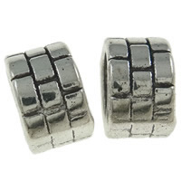 Zinc Alloy Large Hole Beads, Rondelle, plated Approx 6.5mm, Approx 