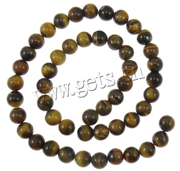 Tiger Eye Beads, Round, more sizes for choice, brown, Grade AB, Hole:Approx 1mm, Length:Approx 15 Inch, Sold By Strand
