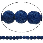 Multicolor Lava Perlen, rund, keine, 10mm, Bohrung:ca. 1mm, Länge:ca. 15.7 ZollInch, ca. 40PCs/Strang, verkauft von Strang