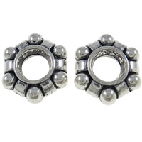 Perles intercalaires en alliage de zinc, hexagone, Placage, plus de couleurs à choisir Environ 4.5mm, Environ Vendu par kg