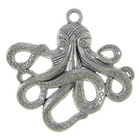 Zinc Alloy Animal Pendants, Octopus, plated Approx 4mm, Approx 