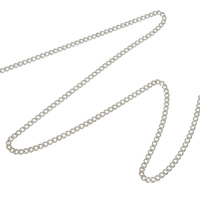 Sterling Silver Jewelry Chain, 925 Sterling Silver, plated, curb chain 