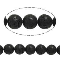 Natürliche Lava Perlen, rund, 12mm, Bohrung:ca. 0.8mm, Länge:15.5 ZollInch, ca. 32PCs/Strang, verkauft von Strang