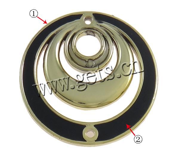 Enamel Acrylic Connector, Coin, UV plating, 1/1 loop, more colors for choice, 34x3mm, Hole:Approx 2mm, Sold By PC
