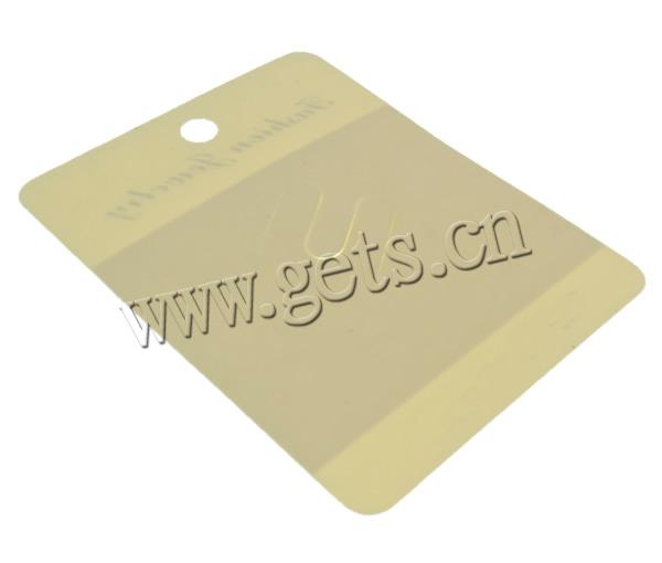 Hair Clip Display Card, Polypropylene(PP), Rectangle, Customized, yellow, 60x75mm, 1000PCs/Bag, Sold By Bag