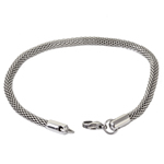 Stainless Steel Chain Bracelets, mesh chain, original color, 4.2mm Approx 7.5 Inch 