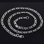 Stainless Steel Chain Necklace, curb chain, original color, 4.7mm Approx 21 Inch 