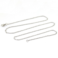 Stainless Steel Chain Necklace, rolo chain, original color Approx 19 Inch 