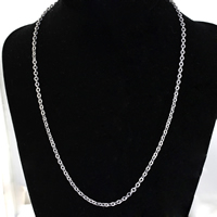 Stainless Steel Chain Necklace, oval chain 3.2mm Approx 18 Inch 