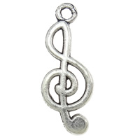 Musical Instrument Shaped Zinc Alloy Pendants, Music Note, plated Approx 2mm 