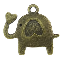 Zinc Alloy Animal Pendants, Elephant, plated 15mm Approx 2mm, Approx 