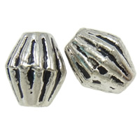 Zinklegierung Kegel Perlen, Trommel, plattiert, keine, 6x5mm, Bohrung:ca. 1mm, 2000PCs/Tasche, verkauft von Tasche