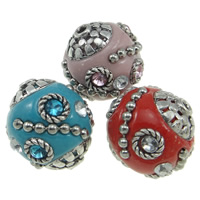 Indonesien Perlen Schmuck, gemischt, gemischte Farben, frei von Kadmium, 19x18mm, Bohrung:ca. 2mm, verkauft von PC