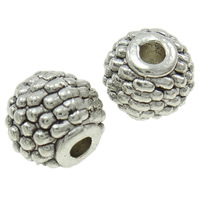 Zinc Alloy Jewelry Beads, Drum, plated nickel, lead & cadmium free Approx 1.5mm, Approx 
