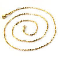 acero inoxidable Collar de cadena, cadena oval, más colores para la opción, 2.5mm, longitud:aproximado 18.5 Inch, Vendido por Sarta