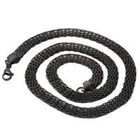 Edelstahl Kette Halskette, Maschen-Kette, keine, 8mm, Länge:ca. 22 ZollInch, verkauft von Strang