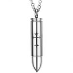 316L Stainless Steel Necklace, Bullet, plated, oval chain & two tone Approx 19.5 Inch 