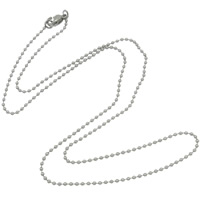 Fashion Stainless Steel Necklace Chain & ball chain, original color, 1.5mm 