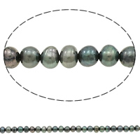 Perlas Patata Freshwater, Perlas cultivadas de agua dulce, natural, gris, Grado AA, 4.5-5mm, agujero:aproximado 0.8mm, longitud:15.5 Inch, Vendido por Sarta