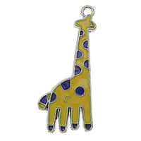 Zinc Alloy Enamel Pendants, Giraffe, plated Approx 1mm 