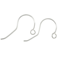 Sterling Silver Hook Earwire, 925 Sterling Silver, plated .5 Inch 