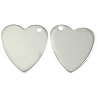 Sterling Silver Tag, 925 Sterling Silver, Heart, plated 