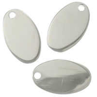 Стерлингового серебра тег, Серебро 925 пробы, Овальная форма, Другое покрытие, Много цветов для выбора отверстие:Приблизительно 1mm, продается PC