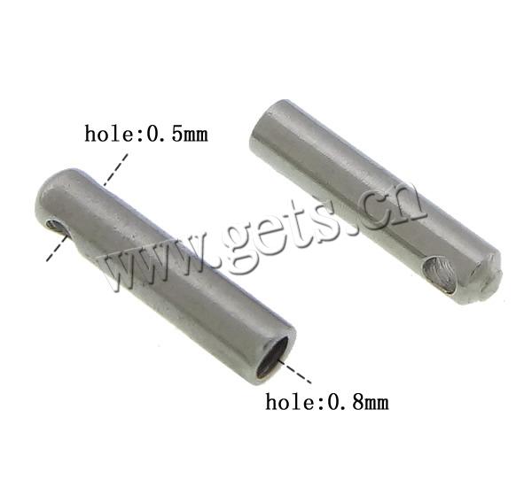 Stainless Steel End Caps, 1.5x7mm, Hole:Approx 0.8mm, 0.5mm, Sold By PC