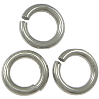 Sägeschnitt Edelstahl Closed Sprung-Ring, 304 Edelstahl, Kreisring, verschiedene Größen vorhanden, originale Farbe, 10000PCs/Tasche, verkauft von Tasche