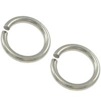 Sägeschnitt Edelstahl Closed Sprung-Ring, 304 Edelstahl, Kreisring, verschiedene Größen vorhanden, originale Farbe, 10000PCs/Tasche, verkauft von Tasche