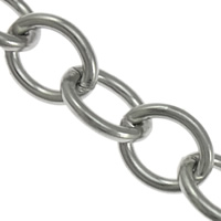 Stainless Steel Oval Chain, 316 Stainless Steel, original color 