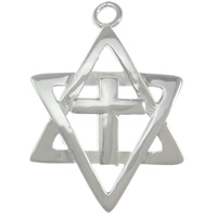 Sterling Silver Star Pendants, 925 Sterling Silver, plated 